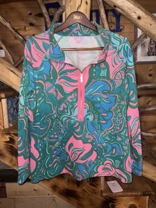 Lilly Pulitzer Sweater Skipper Popover Half Zip UPF Protection Colorful XL - Picture 1 of 3