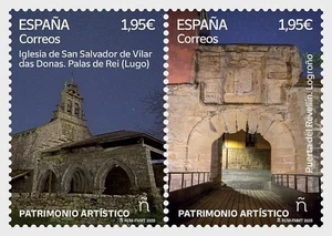 España ca 2025 Arquitectura Iglesia San Salvador Puerta Vilar das Donas 2v mnh - Imagen 1 de 1