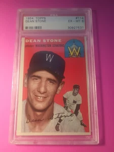1954 TOPPS BASEBALL CARD DEAN STONE #114 PSA 6 - Picture 1 of 2