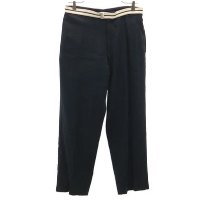 Pantalón HERMES Hecho en Italia Mezcla de Lino 46 Negro Serie Hombre Foto 1 de 4