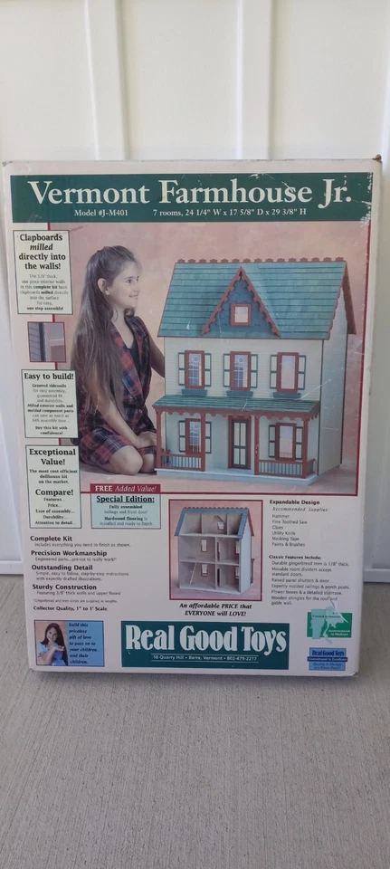 Vermont Farmhouse Jr. Dollhouse Kit Model Jm401 Real Good Toys