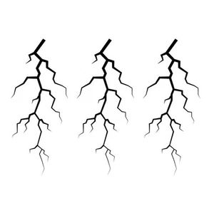Lightning Bolt Decal Cracking Crack Vinyl Sticker - Any Size Any Color - Picture 1 of 1