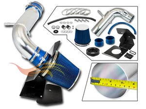 Cold Heat Shield Air Intake + BLUE Filter for 11-19 For Explorer 3.5 V6 - Picture 1 of 5