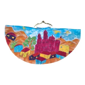 Vintage Paul Ropp Damen handbemalter Batik Kreisrock mehrfarbig Baumwolle 26 Zoll Taille - Bild 1 von 6
