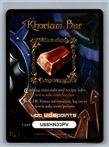 World of Warcraft TCG 2008 Khorium Bar 400 UDE Points WOW Expired Code - Picture 1 of 2