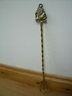 Old Brass Toasting Fork With Swan Handle By Croft & Assinder ~ 19 " ~ 48Cm.