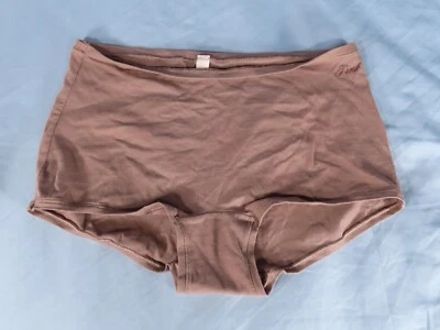 VTG Victoria's Secret Pink MUTED BROWN BOYSHORT/BOXER PANTIES Cotton Blend M - Image 1 of 4