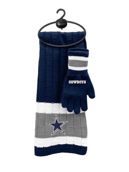 Dallas Cowboys NFL Scarf and Gloves Gift Set NFL Licensed in factory packaging