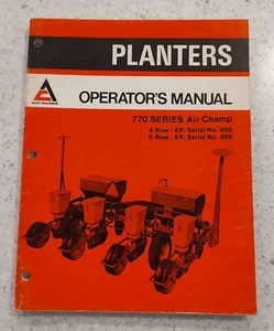 ALLIS-CHALMERS OPERATOR'S / OWNER'S MANUAL - PLANTERS - 770 SERIES - Picture 1 of 4