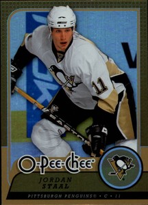2008-09 O-Pee-Chee Gold Penguins Hockey Card #282 Jordan Staal