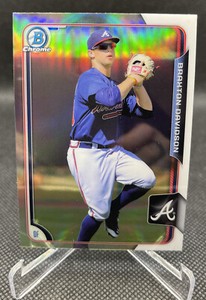 2015 Bowman Chrome Draft Baseball Refractor #186 Braxton Davidson Atlanta Braves