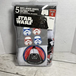 Star Wars- Boys Boxer Briefs Underwear- Size 6 Solids and Designs 5 Pack - Picture 1 of 4