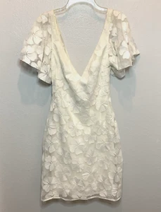 Augusta Jones Short Lace Sequin Wedding Bridal Cocktail Reception Gown Dress 10 - Picture 1 of 10