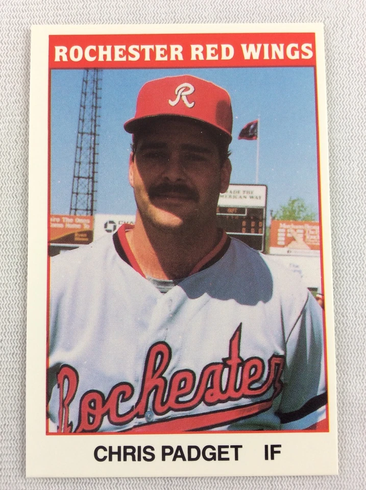 1987 Rochester Red Wings-TCMA Minor League Baseball Card-Chris Padget - Image 1 of 1