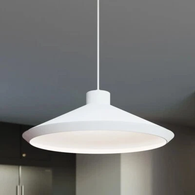 Colgante Sonneman 2754 Blanco Koma Edo 1 Luz 22", Usado, Dos Pequeñas Abolladuras Foto 1 de 4