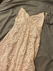 miss selfridges maxi womens pink lace dress floral summer holiday Size 8