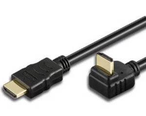 HDMI Kabel High Speed mit Ethernet gewinkelt schwarz 1m Techly ICOC-HDMI-LE-010 - Bild 1 von 2