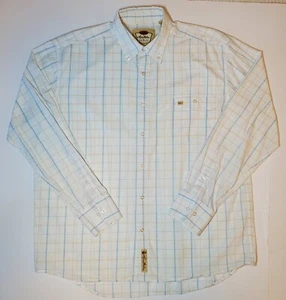 Larry Mahan XL Cowboy Collection Button Up Western Men White Windowpane Shirt - Picture 1 of 9