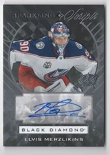 2021-22 UPPER DECK BLACK DIAMOND SPARKLING SCRIPTS AUTO Elvis Merzlikins