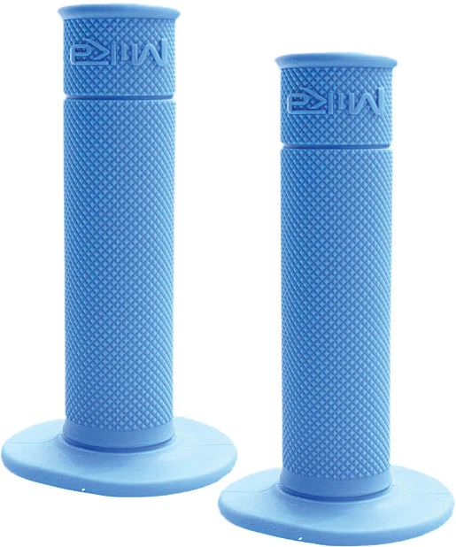 MIKA METALS 1976-1983 KE 175 Kawasaki GRIPS 50/50 WAFFLE BLU GRIPS-BLUE - Image 1 of 1