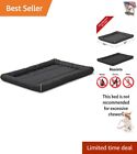 Durable Water-Resistant Black Dog Bed For Medium To Large Breeds - 35X24x3