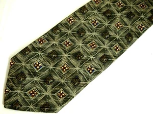 Robert Talbott Best of Class Mens Necktie Tie Brown Grey Checkered Silk 57" - Picture 1 of 4
