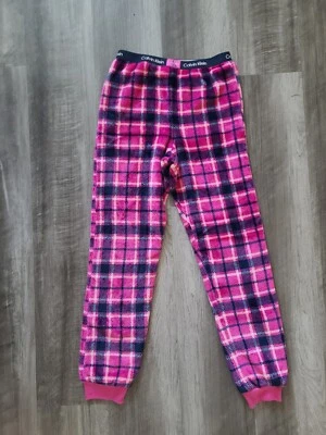 Calvin Klein Pink Plaid Soft Pajama/lounge Pants Youth Size M (10/12) - Image 1 of 2