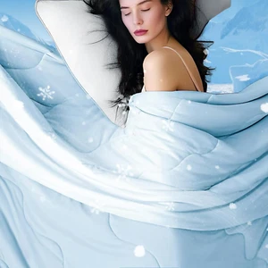 Cooling Comforter, Blue Cooling Blanket Queen Size, Cooling Duvet for Hot Sleepe - Picture 1 of 12