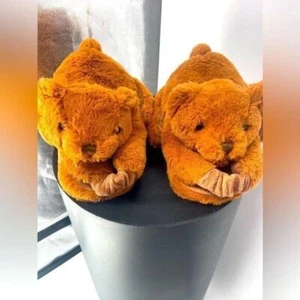 Teddy slippers, size large Brown - Picture 1 of 4