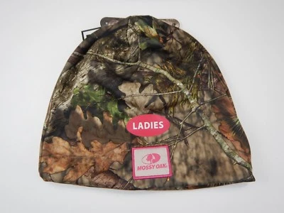 Womens Mossy Oak Camouflage Hunting Hat Skull Cap Beanie Reversible - Image 1 of 4