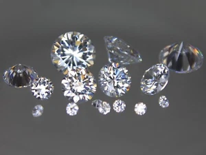 White CZ Round Loose AAA Cubic Zirconia Gemstone 2mm 3mm 4mm 5mm 6mm 8mm 10mm - Picture 1 of 11