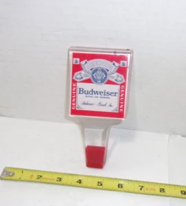 Budweiser Tapper Bar Zug Zapfhahn Griff 2-seitig Plexiglas Budweiser Bier - Bild 1 von 2
