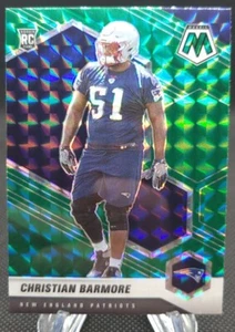 2021 Panini Mosaik Christian Barmore GRÜN Preis #358 Neuengland Patriots - Bild 1 von 2