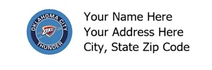 OKLAHOMA CITY THUNDERS, etiquetas de dirección de devolución - 1" x 2 5/8" - personalizadas - Imagen 1 de 27
