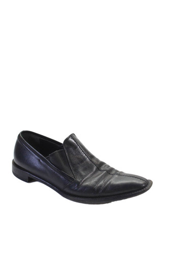 Mocassini eleganti Miu Miu uomo in pelle con inserti elasticizzati neri taglia 8