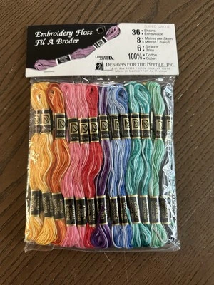 NEW Vtg. 36 Skeins Embroidery Floss Various Colors by Designs for the Needle - Image 1 of 3