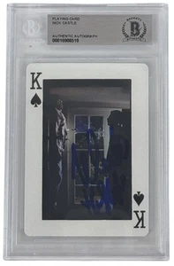 NICK CASTLE signed Playing Card Fontaine HALLOWEEN Beckett Encapsulation Myers - Picture 1 of 2
