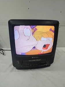 Vintage Retro Gaming TV VCR VHS Player Sansui COM311ADA 13" Television AV Input - Picture 1 of 8