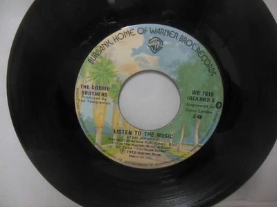 DOOBIE BROTHERS exc 45 rpm LISTEN TO THE MUSIC b/w TOULOUSE STREET - Image 1 of 4