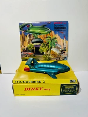 Dinky Toys 101 Thunderbirds 2 & 4, Boxed, Original, Rare, Gerry Anderson. - Image 1 of 4