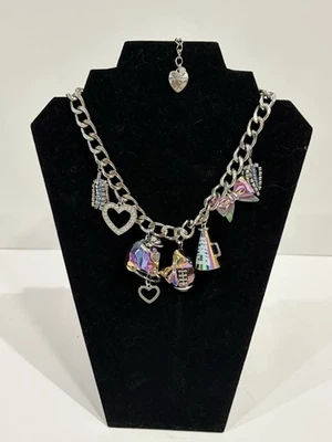 Betsey Johnson CHEERLEADING FOOTBALL Dije Declaración Collar Iridiscente ¡NUEVO CON ETIQUETAS! Foto 1 de 4