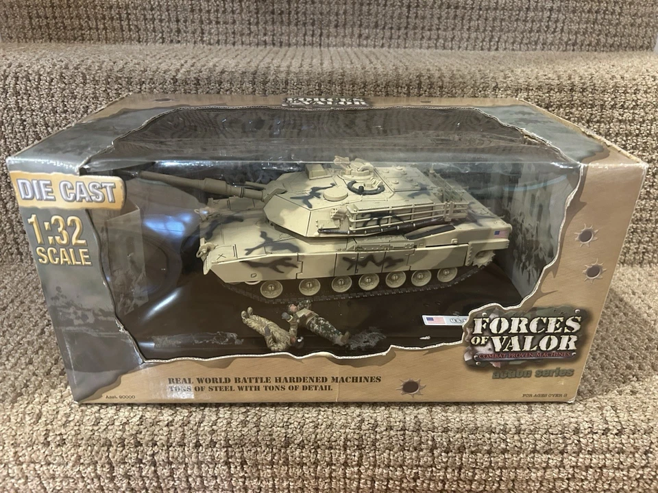 Unimax Forces of Valor 1:32 U.S. M1A1 Abrams Tank 24th Inf. Kuwait 1991 No 90305 - Image 1 of 4