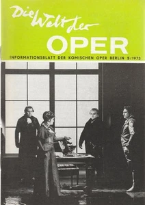 DIE WELT DER OPER Informationsblatt der Komischen Oper 5 / 1973 - Bild 1 von 1