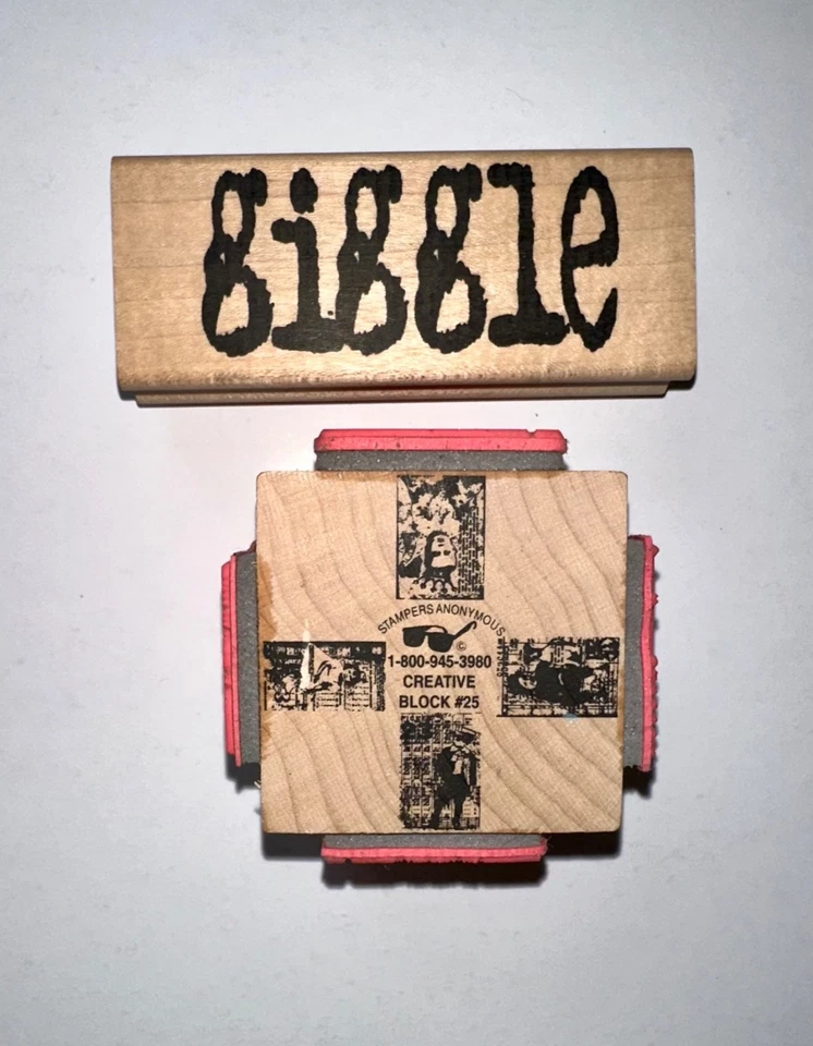 Tim Holtz Stampers Anonymous Wooden Rubber  Stamp Creative Block #25 Lot Rare - Изображение 1 из 4