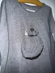 J Crew 2016 Star Wars T-Shirt NWT Size 12 Crewcuts girls BB8 Metallic - Picture 1 of 4