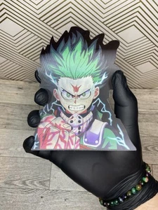 Calcomanía adhesiva para automóvil My Hero Academia Deku Izuku Midoriya movimiento lenticular 3D - Imagen 1 de 3
