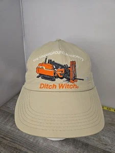 Gorra DITCH WITCH Machine Rock rendimiento sólido caqui Snapback bordada EE. UU. - Imagen 1 de 9