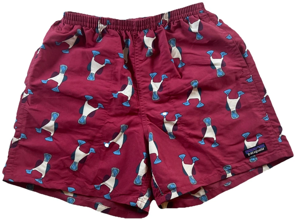 "Bañador Patagonia Baggies Shorts Para Hombre Pequeño Púrpura Estampado Frailecillo 5"" Entrepierna" Foto 1 de 4