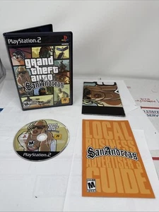 Grand Theft Auto: San Andreas (Sony PlayStation 2, PS2) CIB con mappa OTTIME CONDIZIONI - Foto 1 di 8