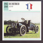1902-1905 De Dietrich 24/28 PS Frankreich Auto Foto Datenblatt Info KARTE 1903 1904